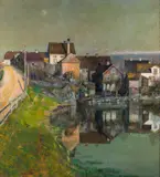 Jacob Sømme, Landskap. Fra Hølen, 1904, Olje på lerret