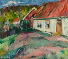Henrik Lund, Fra Støa, Holmsbu, 1915, Olje på lerret