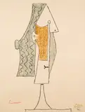 Pablo Picasso, Kvinnehode, 1957, Fargelitografi