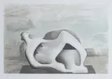 Henry Moore, Komposisjon, 1978, Litografi