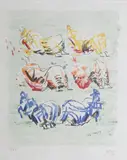 Henry Moore, Figurer, 1966, Litografi
