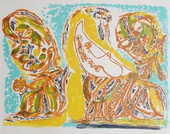 Asger Jorn, Figurkomposisjon, Litografi