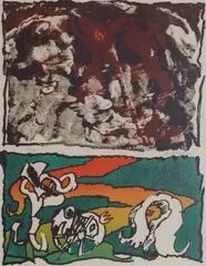 Alechinsky Pierre, Komposisjon, Litiografi