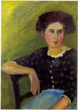 Gabriele Münter, Frauenporträt, 1911, Oil