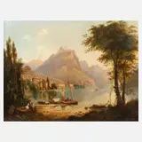 Leuteritz, Am Bergsee, 1878, Öl auf Leinwand