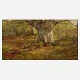 Wiliam Luker I, "Burnham Beeches", 1885, Öl auf Malkarton