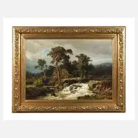 Karl Gustav Rodde, Mühle am Gebirgsbach, Öl auf Leinwand