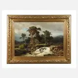 Karl Gustav Rodde, Mühle am Gebirgsbach, Öl auf Leinwand