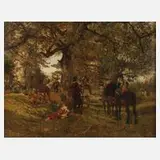 Wilhelm Velten, Landsknechtsszene, 1875, Öl auf Leinwand
