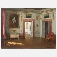 Josef Albrecht, "Aus Nymphenburg ...", Öl auf Leinwand und Keilrahmen