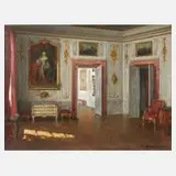 Josef Albrecht, "Aus Nymphenburg ...", Öl auf Leinwand und Keilrahmen
