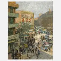 Otto Antoine, "Am Potsdamer Tor", 1930, Öl auf Malkarton
