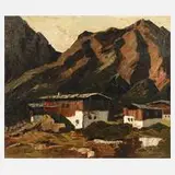 Georg Arnold-Graboné, "Am Fuße des Patscherkofels", Öl auf Leinwand und Keilrahmen