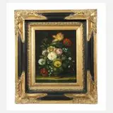 Blumenstück by Roelof Jansz van Vries, Öl auf Sperrholz, sold Dec 2025