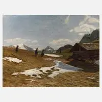 Adolf Helmberger, "Vorfrühling im Bergland", 1919, Öl auf Leinwand