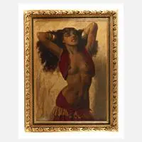 Marcel René Herrfeldt, Orientalische Tänzerin, Öl auf Leinwand