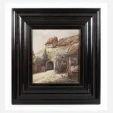 Max Herterich, Kleinstadtidyll Rothenburg, Öl auf Leinwand