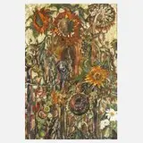 Julius Hüther, "Sonnenblumen", Öl auf Leinwand