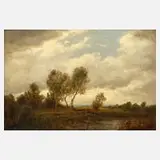 Max Kreitmayr, Im Dachauer Moor, Öl auf Leinwand und Platte