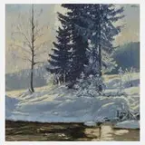 Max A. Kuhn, "Wintersonne", Öl auf Leinwand