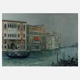 Jindřich Procházka, Blaue Stunde am Canal Grande, 1931, Öl auf Leinwand
