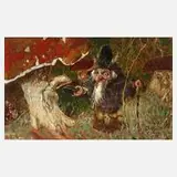 Heinrich Schlitt, Die Prise Schnupftabak, Öl auf Karton