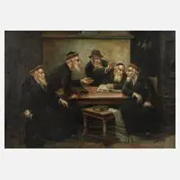 Carl Schleicher, "Beim Rabbi", Öl auf Leinwand