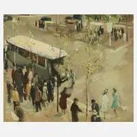 Henry Vincenot, "Paris", Öl auf Malplatte