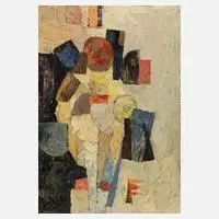 Arnold Fritz, Komposition, Öl auf Malkarton