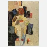 Arnold Fritz, Komposition, Öl auf Malkarton