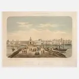 Isidore Laurent Deroy, Ansicht von Buenos-Aires, Kreidelithographie auf leichtem Karton