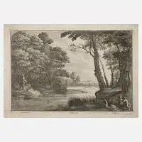 Teichlandschaft by Wenceslaus Hollar, Kupferstich auf schwachem Bütten, sold Dec 2025