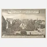 Caspar Merian, Der Rossmarkt in Frankfurt am Main, Kupferstich