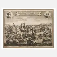 Matthäus Merian, Seeschlachtszene, Kupferstich