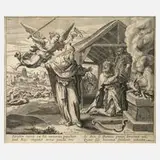 Aegidius Sadeler, Davids Sühneopfer, Kupferstich