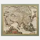 Pieter Schenk, Karte Asien, Kupferstich