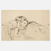 Berthe Morisot, Portrait von Julie Manet, Radierung auf Bütten mit Wasserzeichen "Van Gelder Zonen"