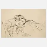 Berthe Morisot, Portrait von Julie Manet, Radierung auf Bütten mit Wasserzeichen "Van Gelder Zonen"