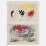 Marc Chagall, Paar Lithographien, Farblithographien