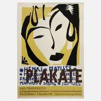 Henri Matisse, Plakat zu Ausstellung Dresden, Kupferstichkabinett