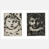 Paar Portraits by Pablo Picasso, Lithographien, sold Dec 2025