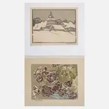 Heine Rath & Stefan Filipkiewicz, Zwei Farbholzschnitte, Farbholzschnitte auf Japanpapier