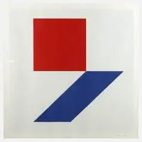 Anton Stankowski, "Geometrisches Paar", Siebdruck
