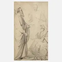Moritz Pläschke, Figurenstudie, Bleistift auf Papier