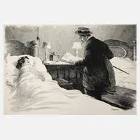 Walther Caspari, Die Rechnung, Tuschefeder und etwas Deckweiß auf Karton