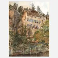 Anton Hlávacek, Das Gerlhaus in Salzburg, 1903, Aquarell