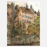 Anton Hlávacek, Das Gerlhaus in Salzburg, 1903, Aquarell