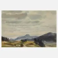 Georg Hermann Gelbke, Die sächsische Schweiz, Aquarell auf Fabriano-Bütten