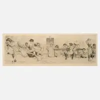 Otto Greiner, "Hexenschule", Radierung auf Velin
