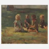 Hans Sachs, Kinder, 1921, Öl auf Pappe
